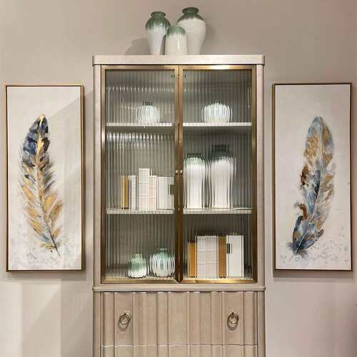 美式轻奢实木展示柜轻奢美式克art家具凯斯科德北欧展示柜定制