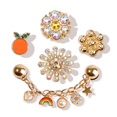 适配洞洞鞋 花金属智必星质感星链花语 配饰Crocs卡骆驰配件洞洞鞋