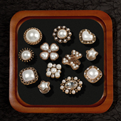 花鞋 适配crocs鞋 珍珠DIY高级感配饰鞋 配饰巴洛克风格 扣 花洞洞鞋