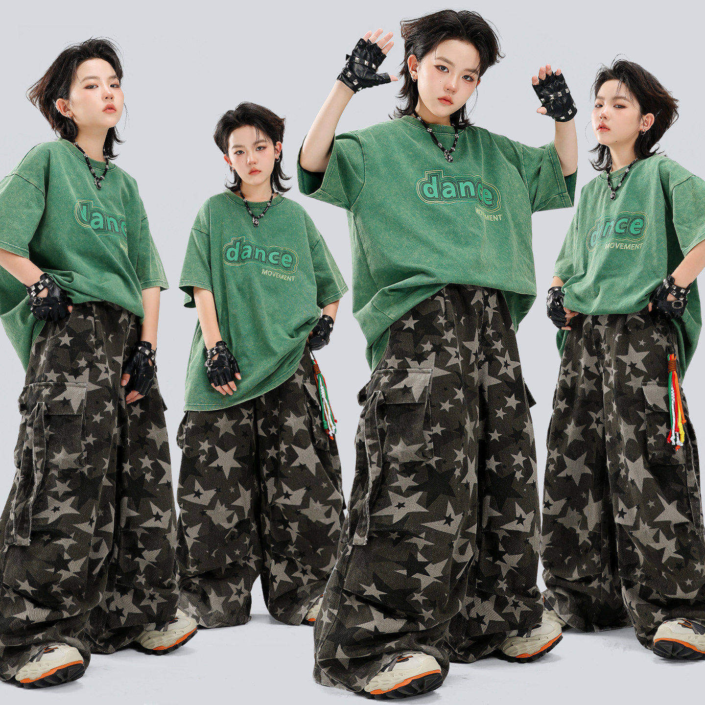 街舞男童潮服痞帅少儿hiphop迷彩