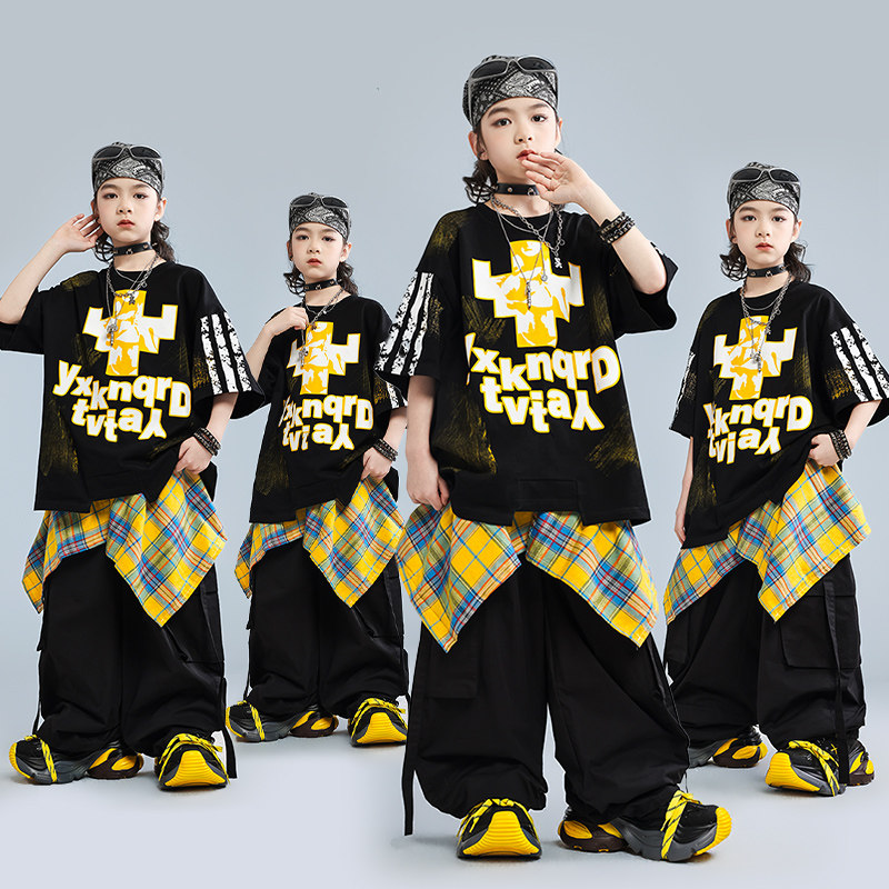 儿童街舞潮服男童嘻哈演出服