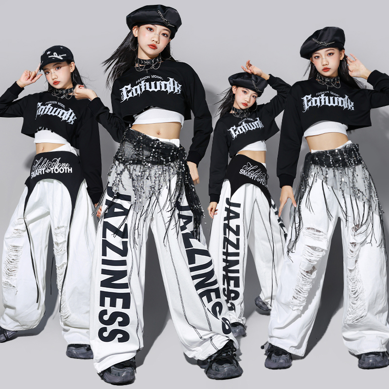 爵士舞表演服装少儿练功服裤子