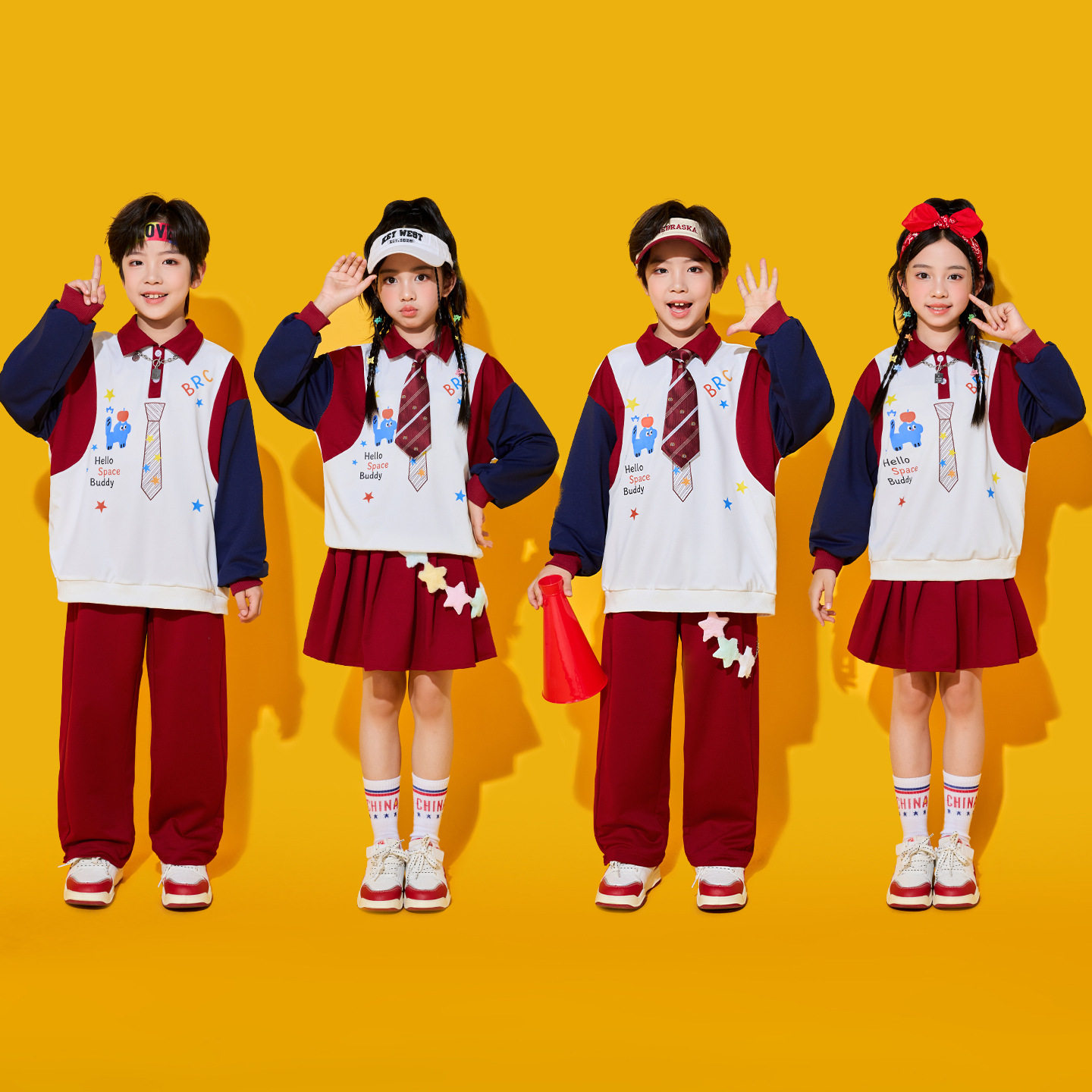 儿童啦啦队演出服小学生运动会