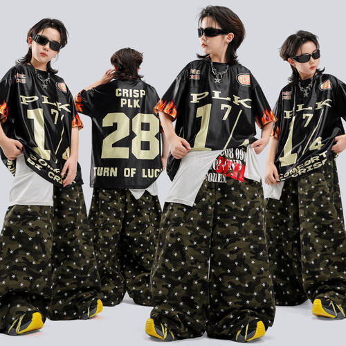 儿童街舞迷彩长裤潮服嘻哈风