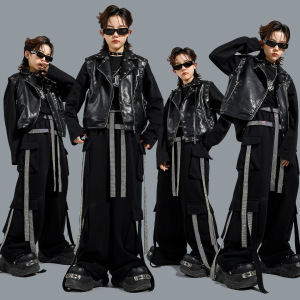 街舞潮服痞帅男童嘻哈马甲潮牌