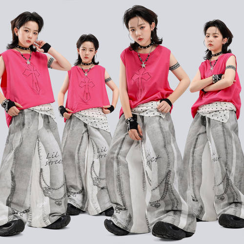儿童街舞演出服男女童潮酷炸街