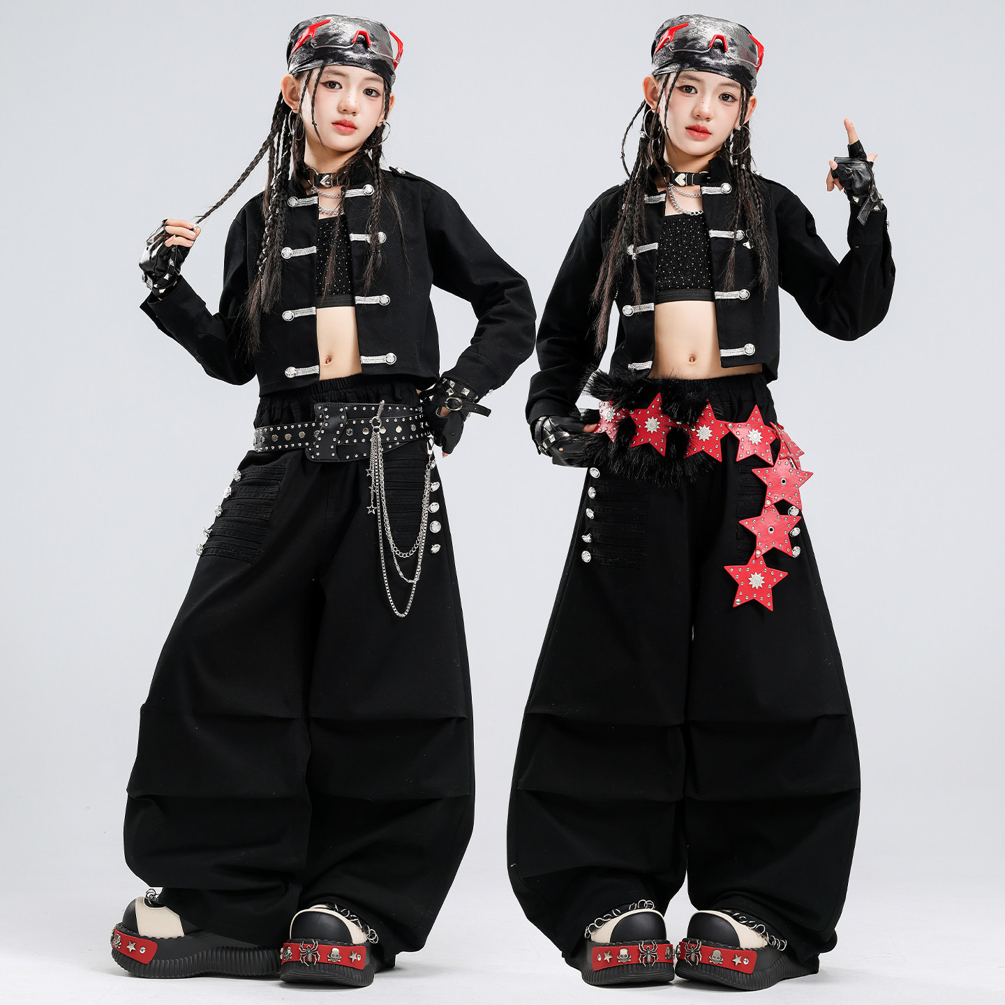 女孩子爵士舞服装女童