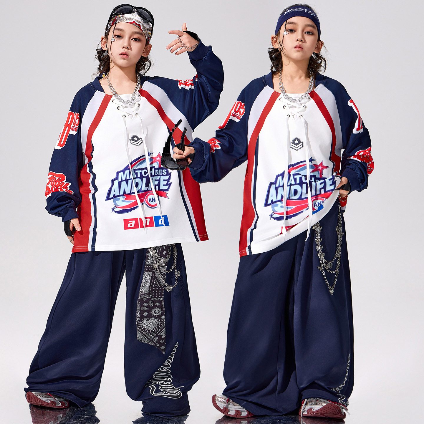 儿童街舞潮服男童嘻哈hiphop演出服少儿炸街潮酷痞帅表演服架子鼓