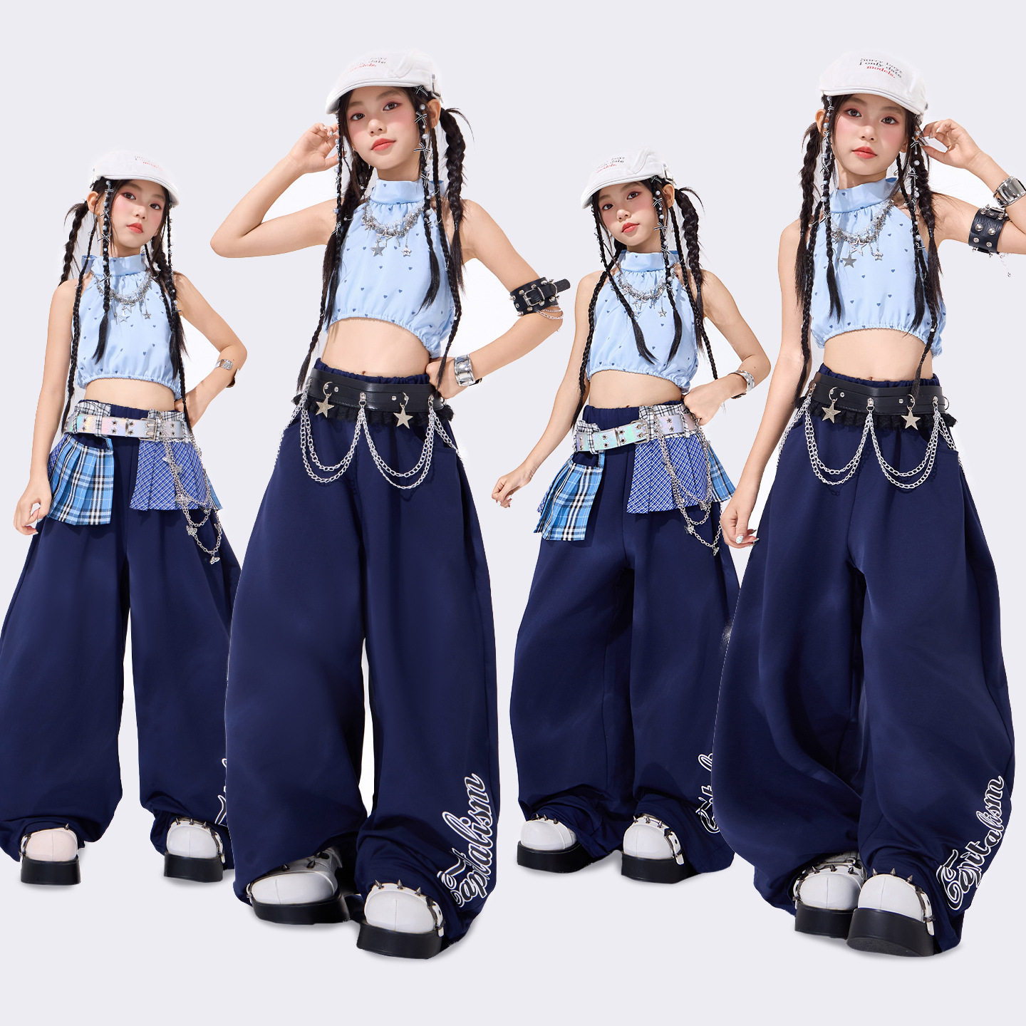 女童爵士舞嘻哈服装潮酷时髦女孩