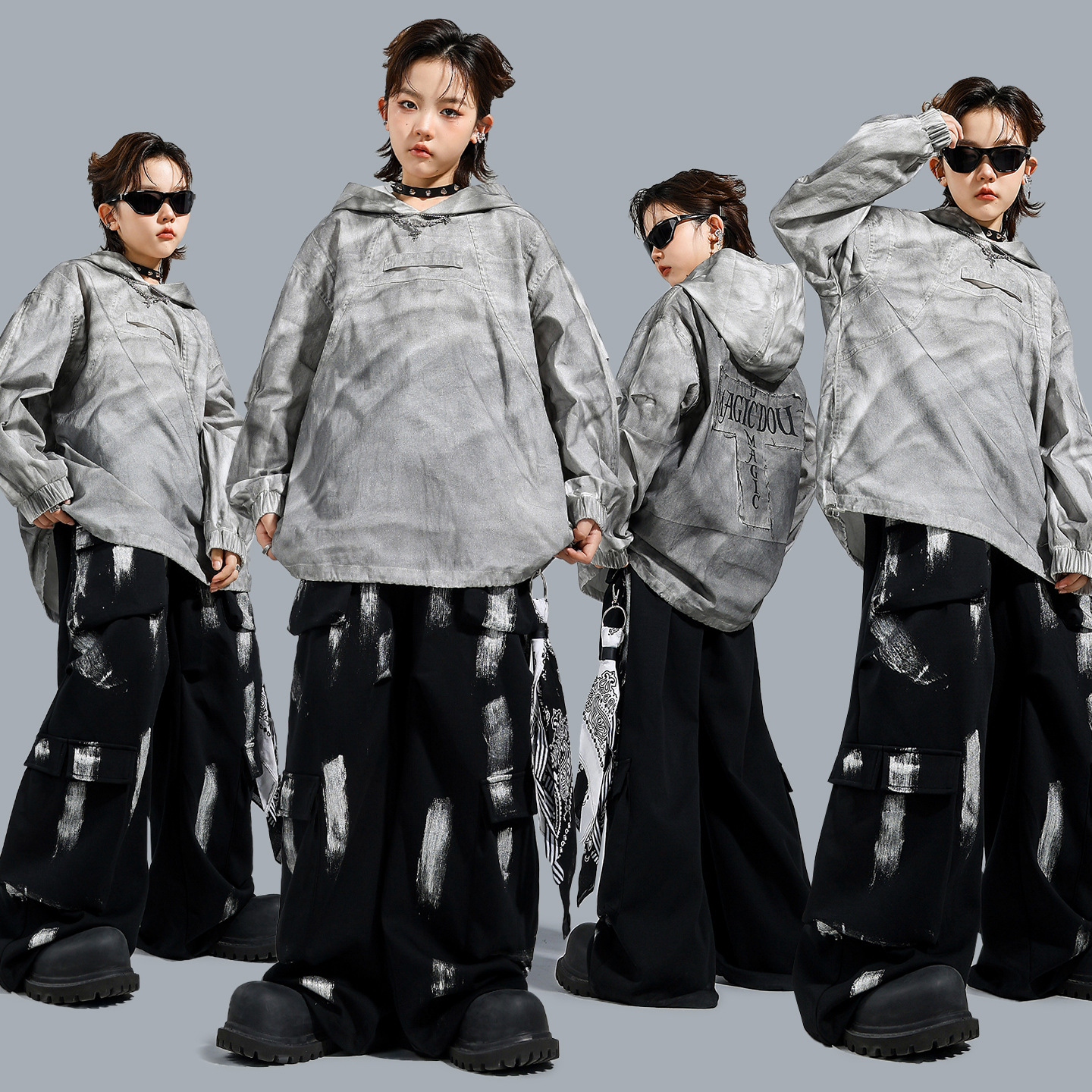 街舞酷帅男童嘻哈套装潮牌元旦