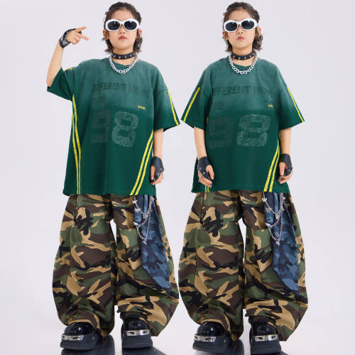 少男童街舞潮服短袖走秀霹雳舞