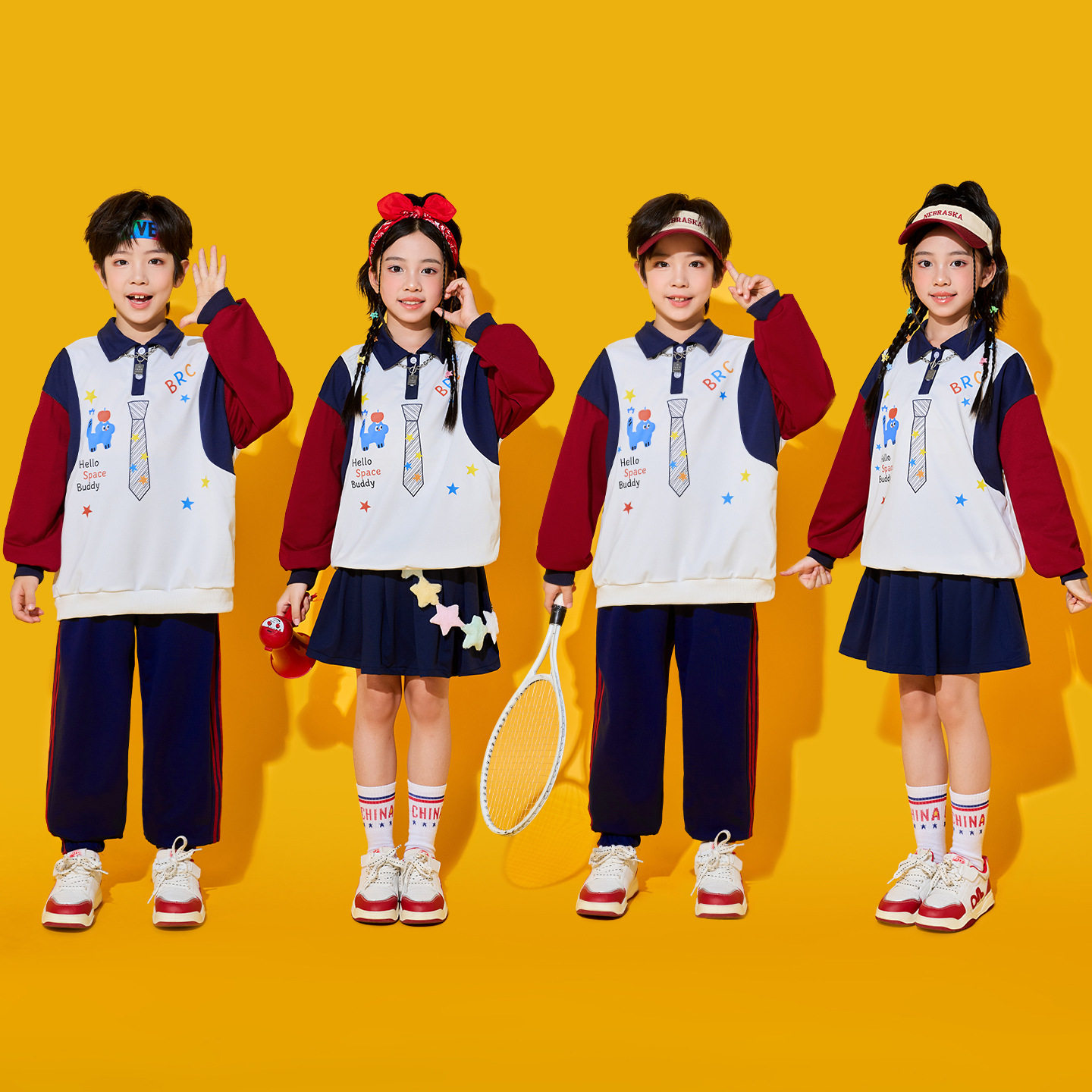 儿童啦啦队演出服小学生运动会
