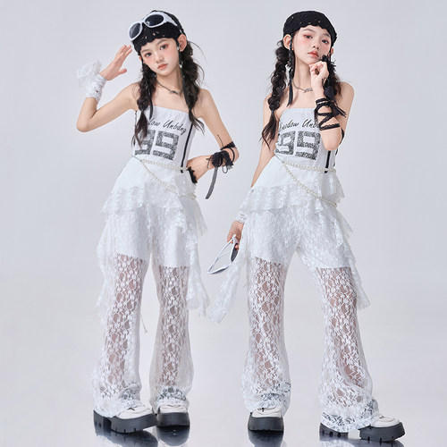 白色潮酷时髦少儿女团jazz