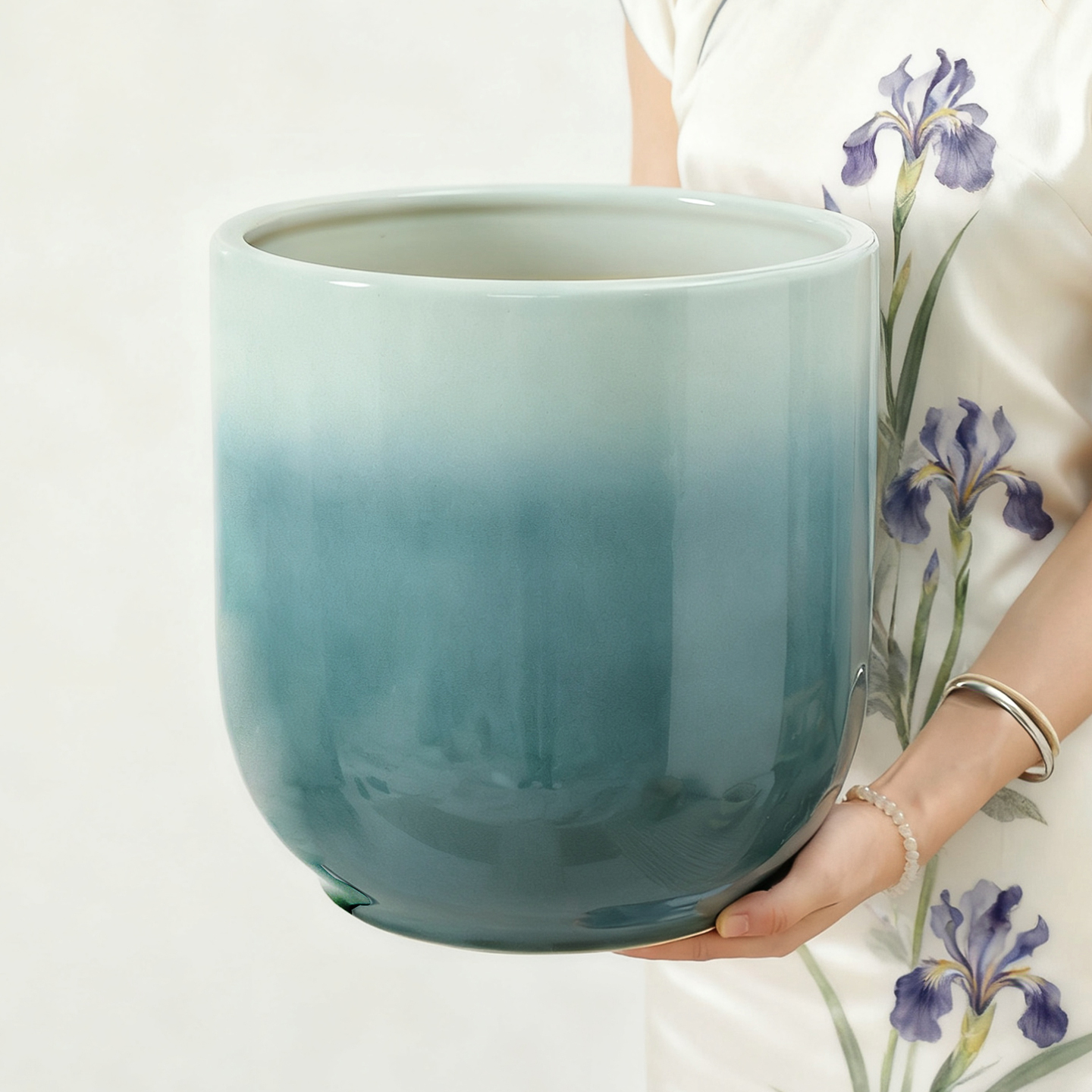 陶瓷花盆北欧风现代简约家用落地