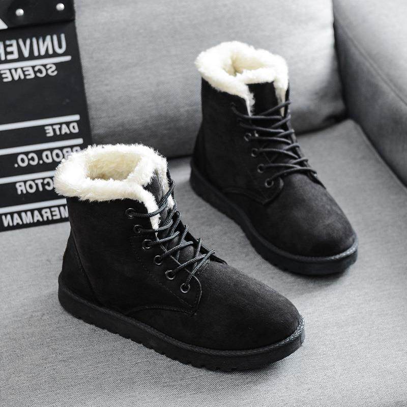 women winter boots ladies flat shoes plus size 40 雪地靴女靴