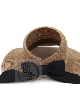 。Empty top hat female sunscreen sun shading big eaves foldi