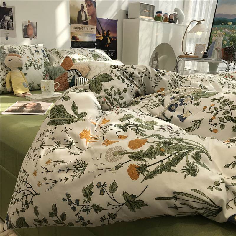 4pc bedsheet set bed sheet quilt blanket duvet cover sets