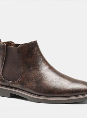 40~46 Chelsea Boots Men Comfortable Fashion Leather Shoes