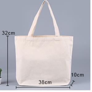 1X Canvas Eco Natural Plain Cotton Shopper Shoulder Tote Bag