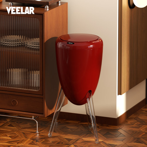 VEELAR感应智能垃圾桶家用客厅高脚免弯腰厨房落地式自动中古创意