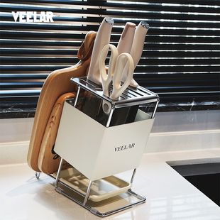 VEELAR刀架厨房置物架家用台面款2026新款刀具一体菜刀座收纳