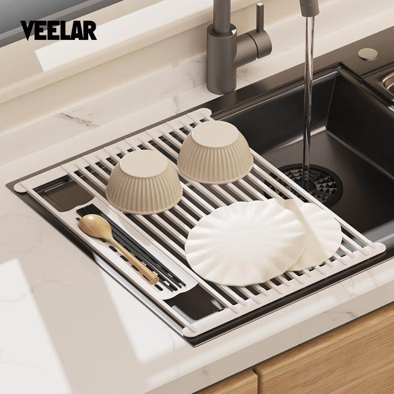 VEELAR厨房水槽架沥水碗碟收纳层架台面置物沥水架碗筷收纳层架