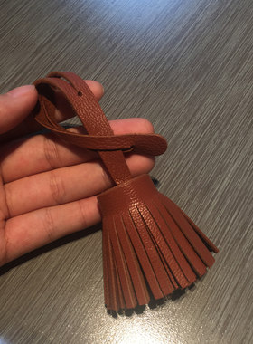 LV&GEDETE 流苏小草裙手工羊皮钥匙扣挂饰女士凯莉包挂件车钥匙圈