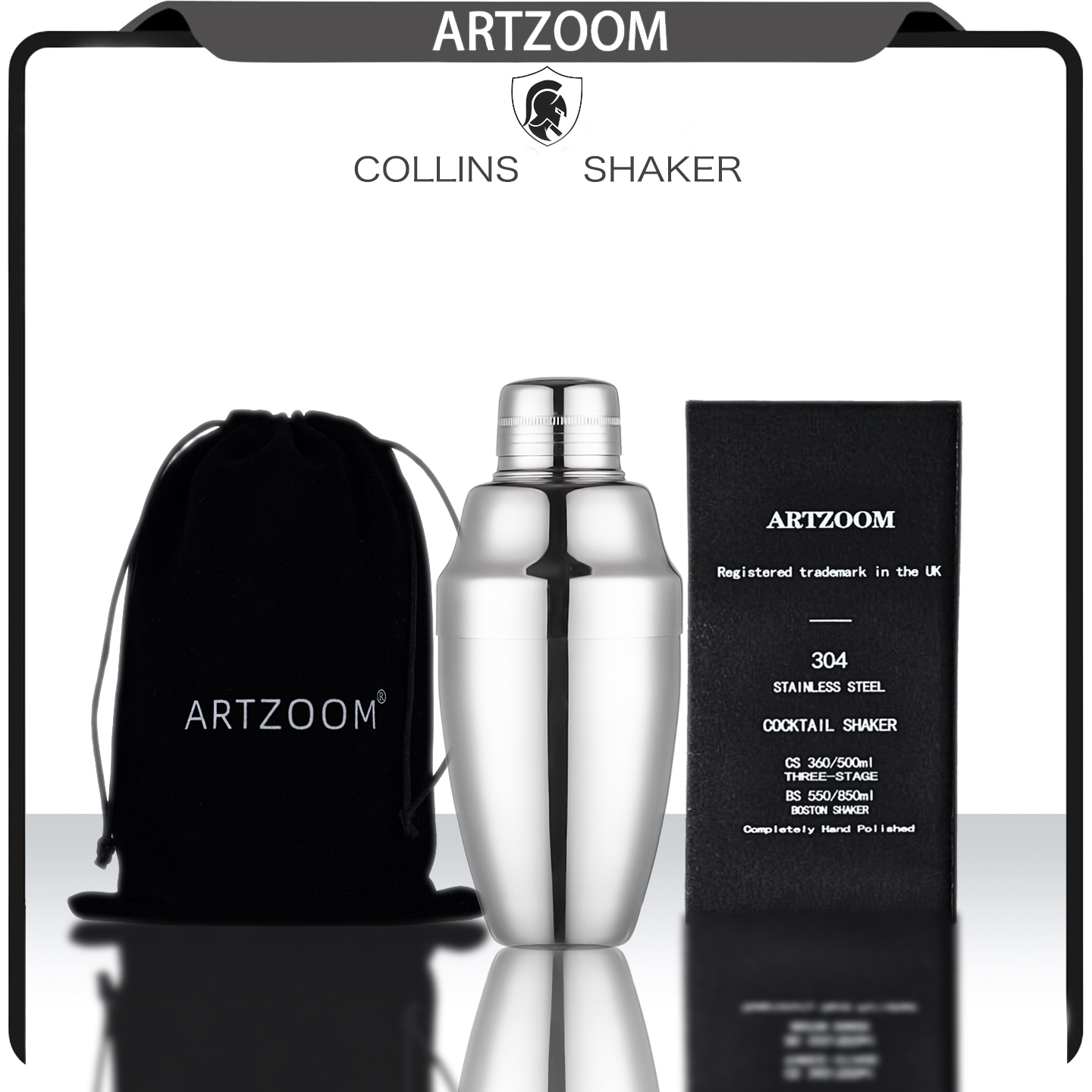 ARTZOOM304不锈钢摇酒壶