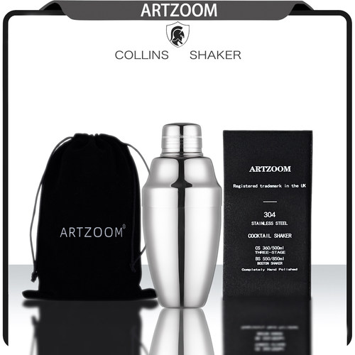 ARTZOOM304不锈钢三段式摇酒壶