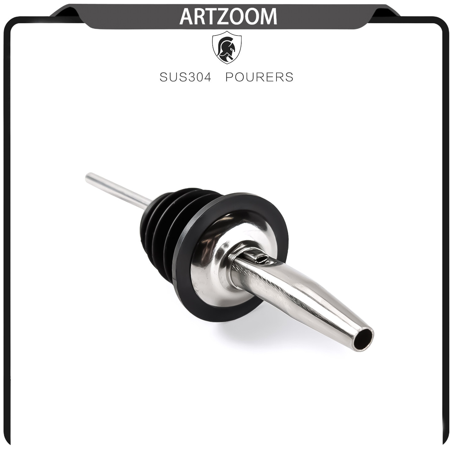 ARTZOOM 硬塑胶金属镜面不锈钢出口版酒嘴酒瓶塞吧台用具调酒瓶塞