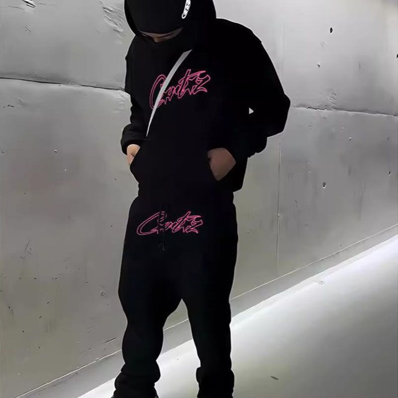 cortez卫衣Y2K带帽宽松运动长裤嘻哈2件套男女通用运动街头服饰