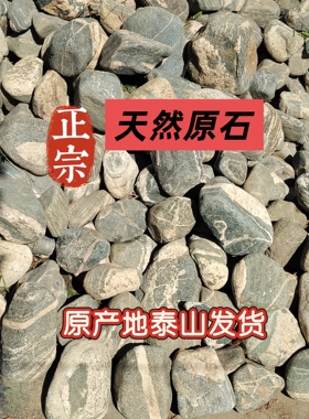 正宗泰山原石 靠山石 石敢当化路冲缺角保真不切底原石室内摆件