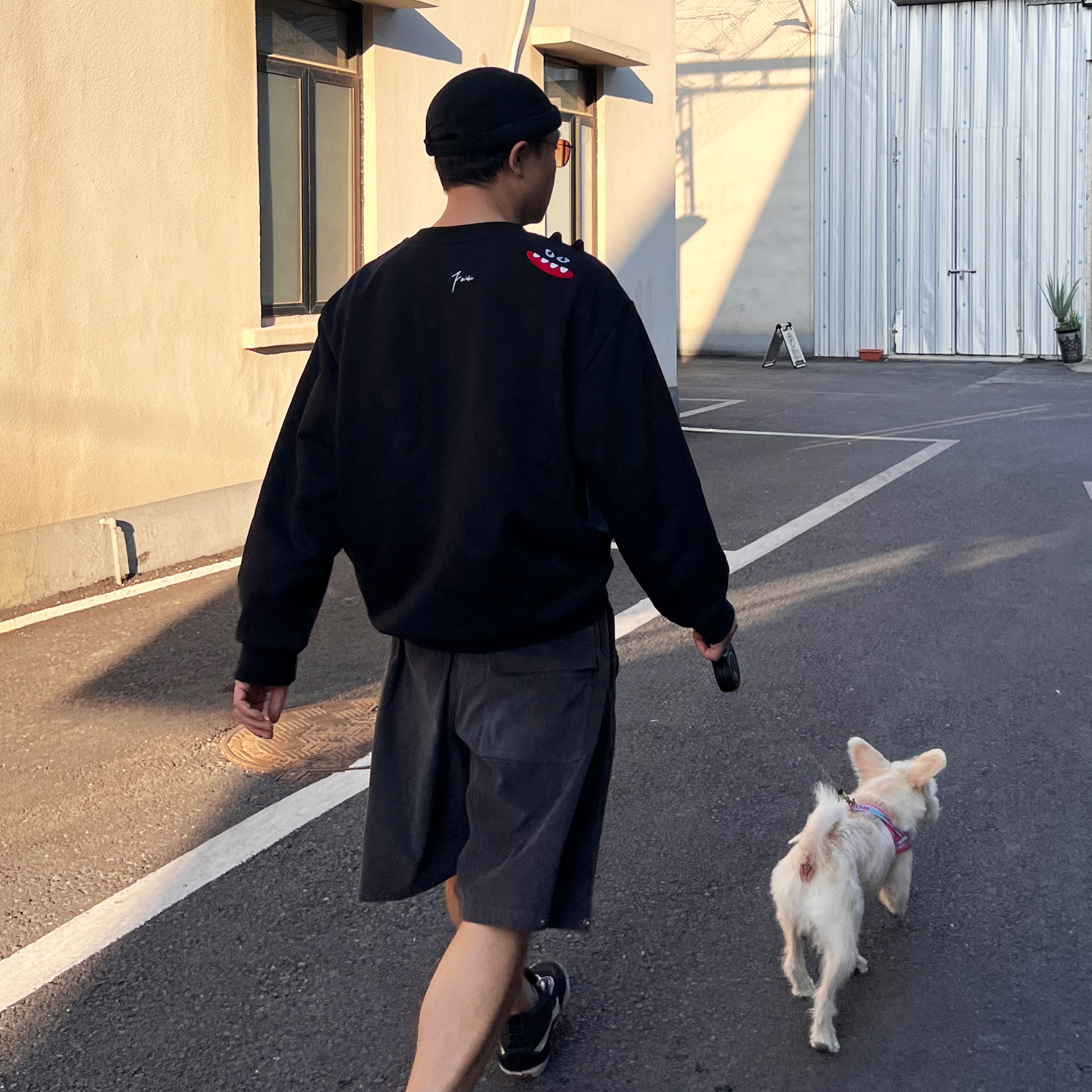 黑猫怪卡通可爱猫咪刺绣卫衣