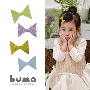 儿童发卡buma发夹女孩头饰侧边大发夹儿童发夹女儿童蝴蝶结鸭嘴夹