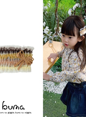 buma手工儿童发夹奶油布丁女童发饰侧边夹女宝发卡