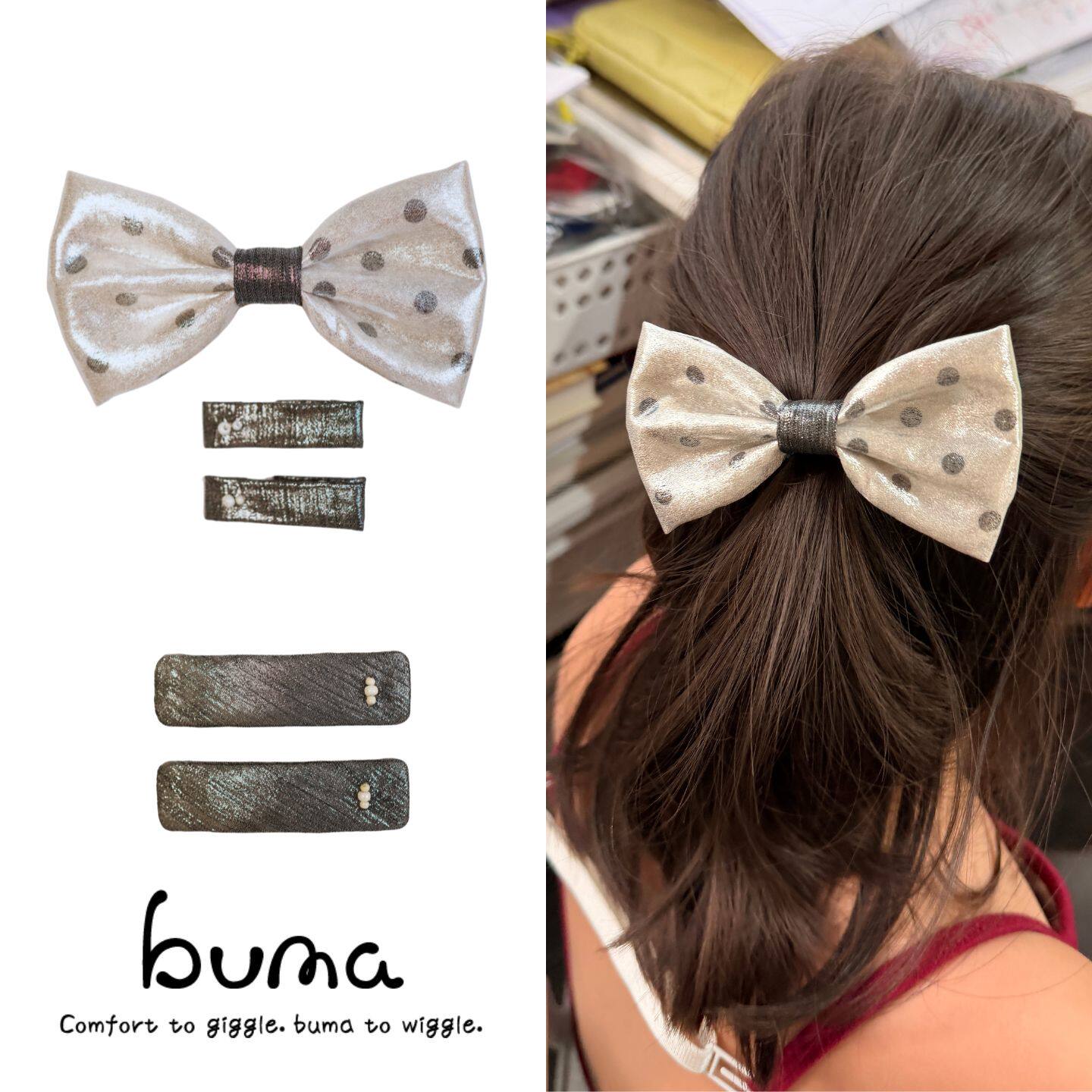 buma26ss新品儿童手工发夹波尔卡的邀请女孩韩式发卡大蝴蝶结发饰