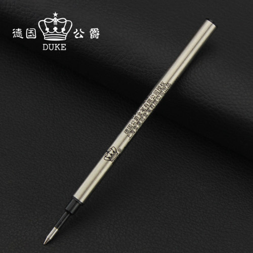 公爵笔芯Duke宝珠笔签字笔水笔替芯金属杆黑色直插笔芯0.5MM0.7MM