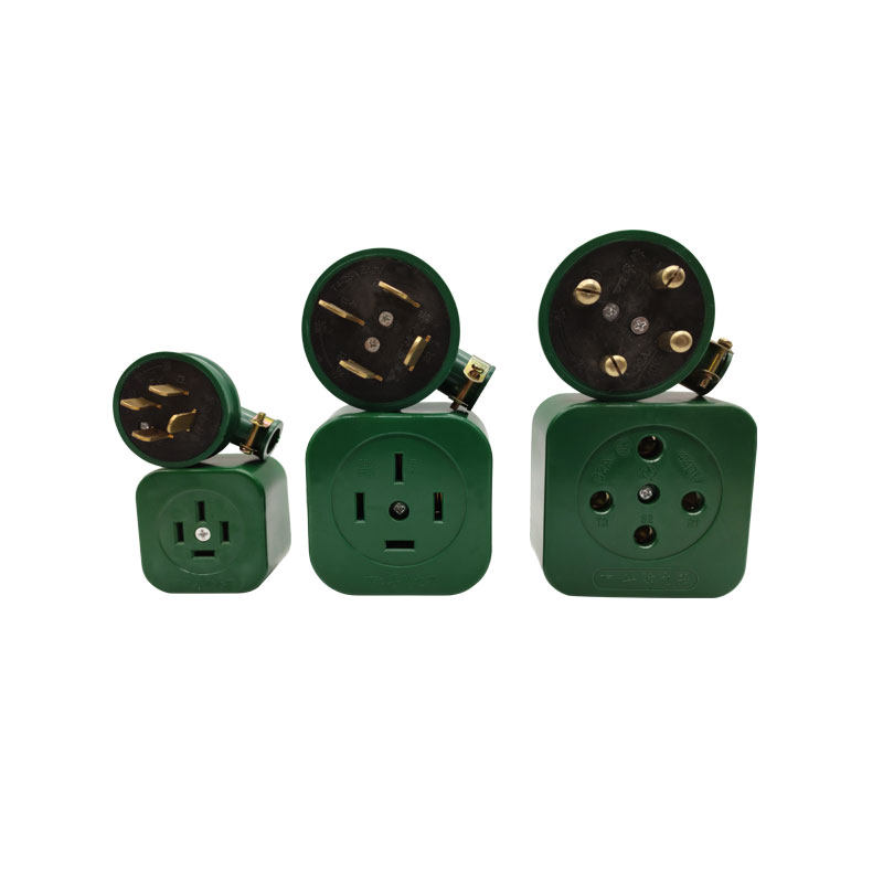 三相四线圆脚插头插座16a25a32a60a 380v华峰工业橡皮防水摔不烂