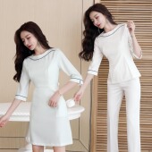 冬装 美容师工作服女酒店制服美容职业培训院服足浴按摩足疗技师服