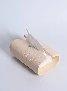 创意仿洞石纸巾盒客厅高档轻奢风抽纸盒摆件桌面玄关样板间摆件