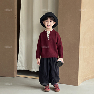 AS809 休闲假两件针织衫 儿童春秋新款 百搭韩版