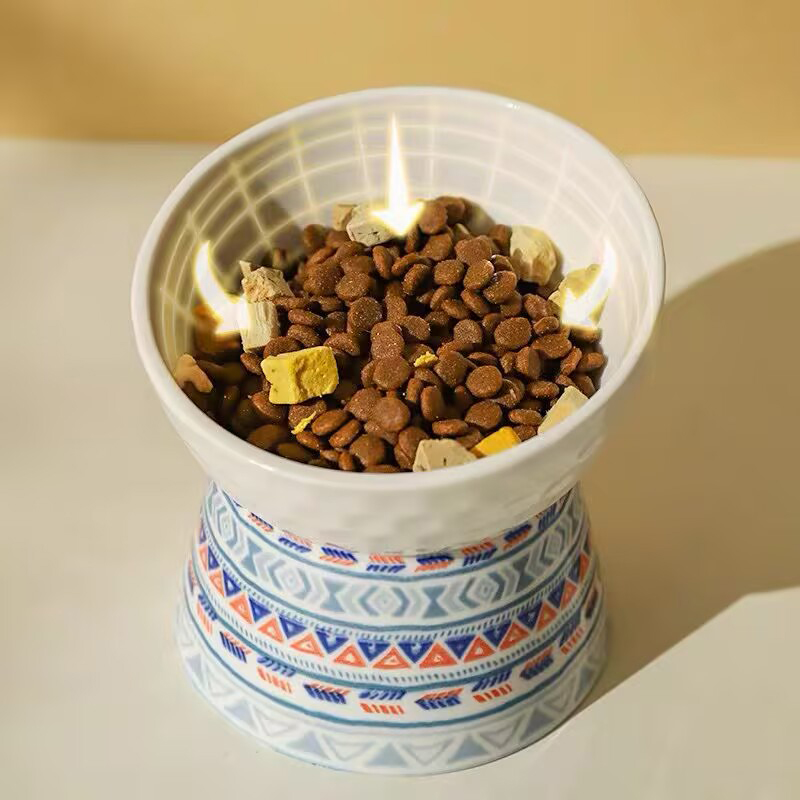 猫咪水碗防打翻大容量猫专用喝水碗粮碗易清洁陶瓷猫食碗宠物用品