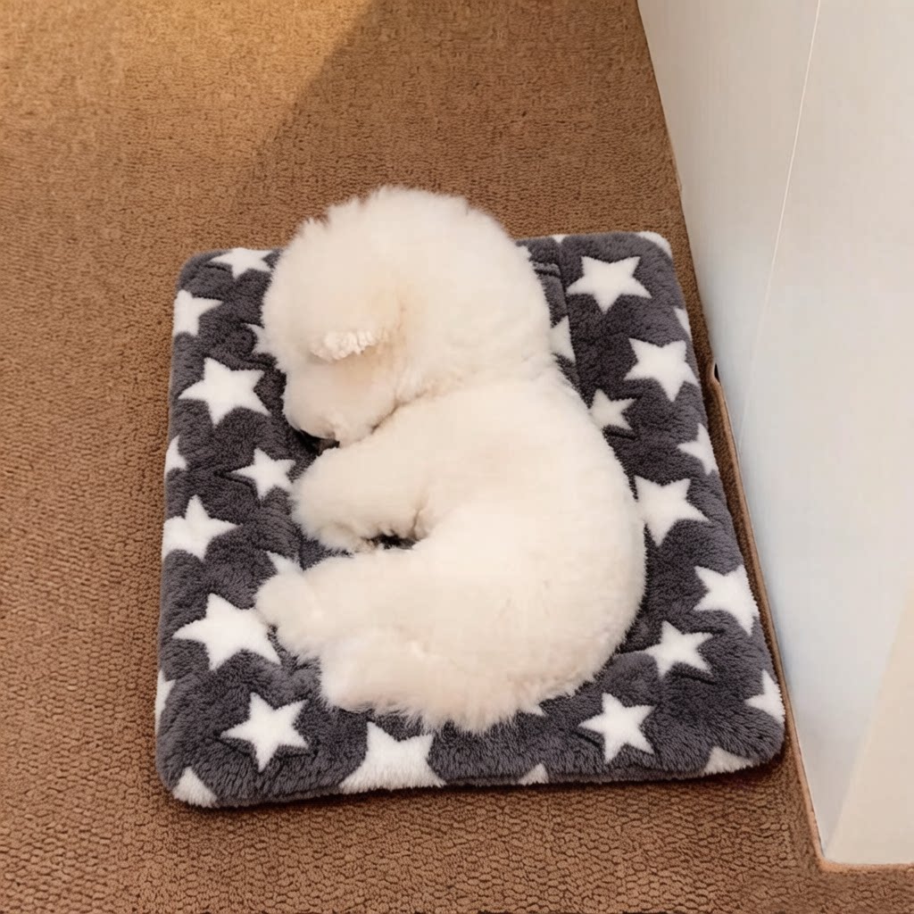 狗窝冬季保暖宠物垫子小型犬狗狗睡垫冬季保暖垫加绒生活用品比熊