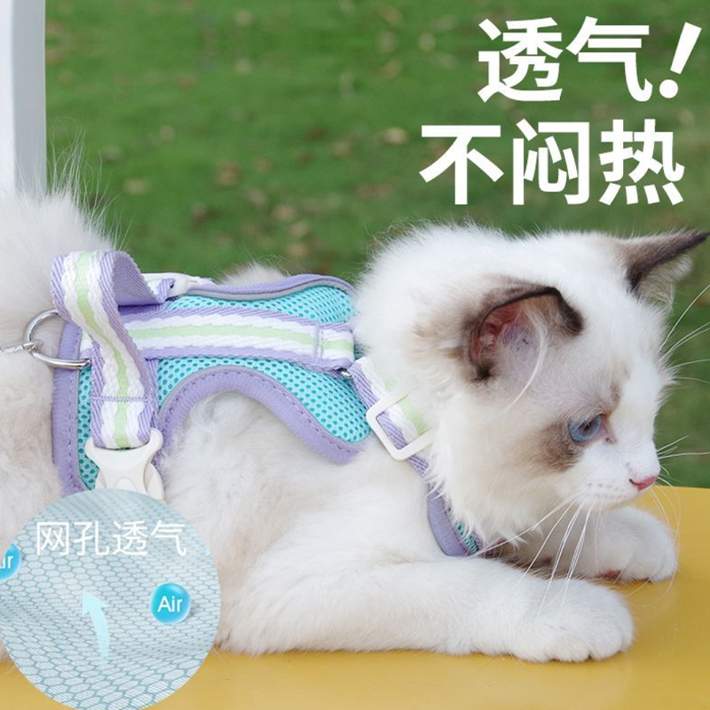 猫咪牵引绳防挣脱外出专用溜猫绳
