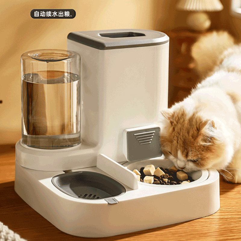 猫咪饮水机喂食器一体机