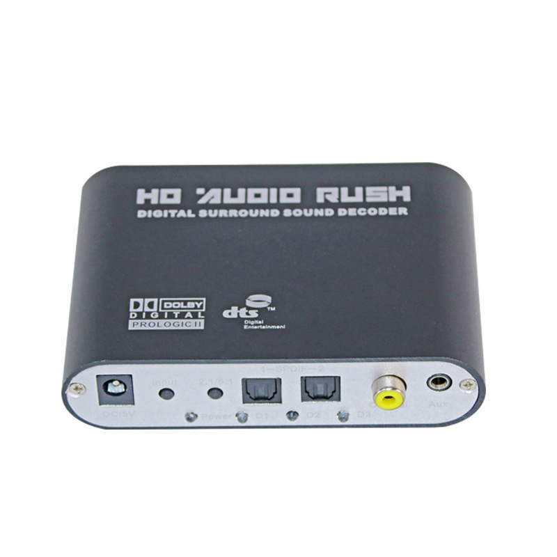 5.1声道DTS杜比 AC3音频解码器数字光纤/同轴转模拟