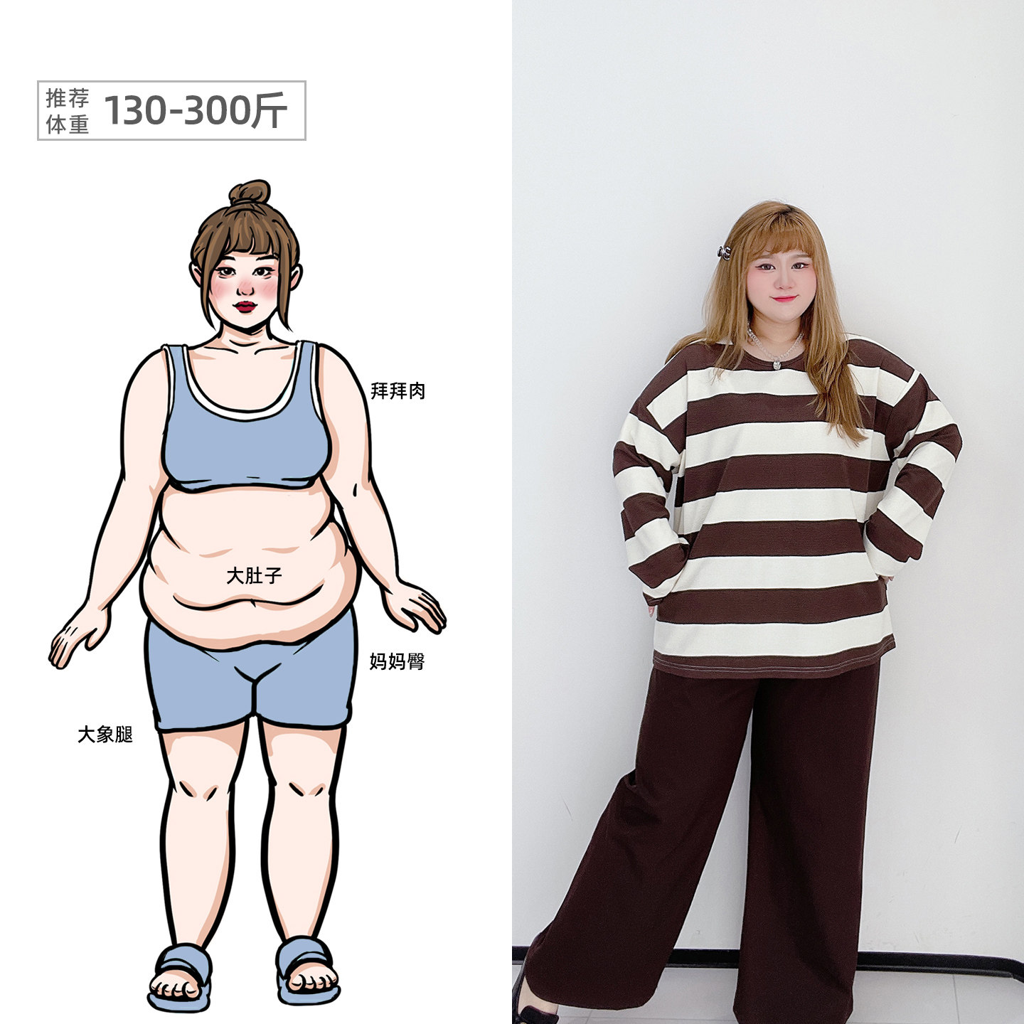 300斤胖莹莹大码女装慵懒风韩系减龄条纹针织衫阔腿裤显瘦套装,女装/女士精品,大码套装,淘宝优惠券,粉丝福利购,淘宝优惠卷