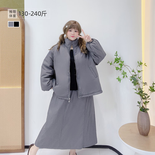 200斤百搭胖m工装风休闲上衣