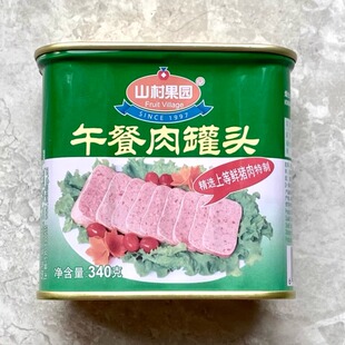 山村果园烟台特产午餐肉罐头老飞轮速食火锅螺蛳粉伴侣340g*6罐