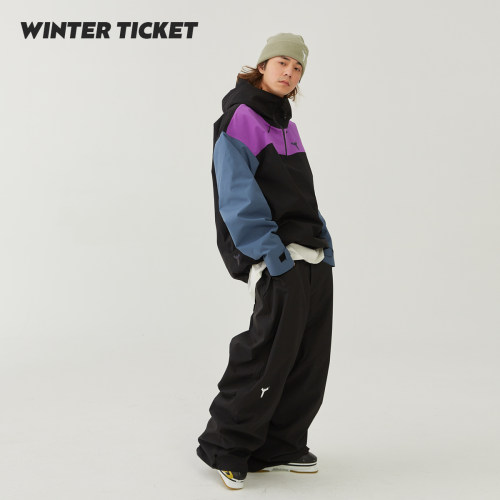 冬季双单板自由式3L套头雪服
